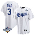 Friene LA.Dodgers #3 Edwin D¨ªaz Player White World Series Game Home Stitched Jerseys