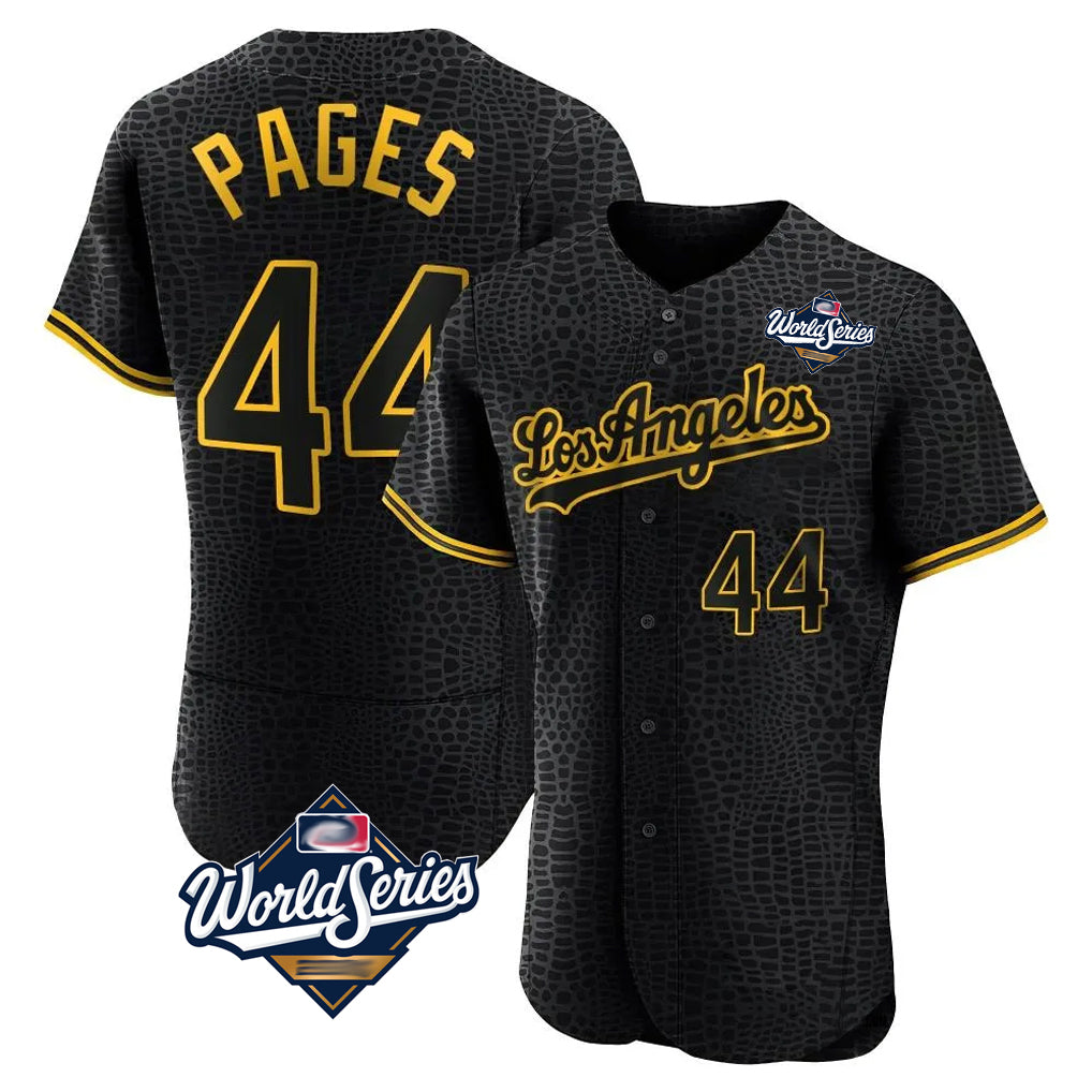 Friene LA.Dodgers #44 Andy Pages Player Black World Series Snake Skin City Limited Elite Home Stitched Jerseys