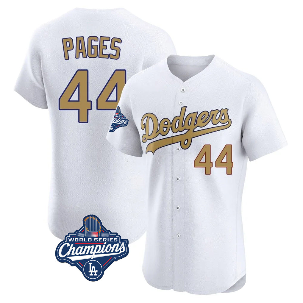 Friene LA.Dodgers #44 Andy Pages Player Gold World Series Meet Limited Elite Home Stitched Jerseys