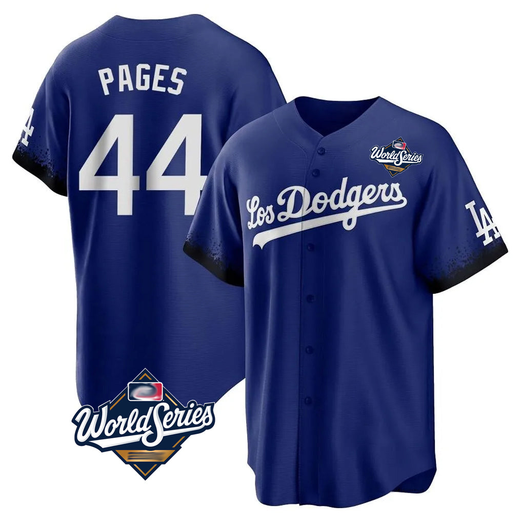 Friene LA.Dodgers #44 Andy Pages Player Royal World Series City Connect Home Game Stitched Jerseys