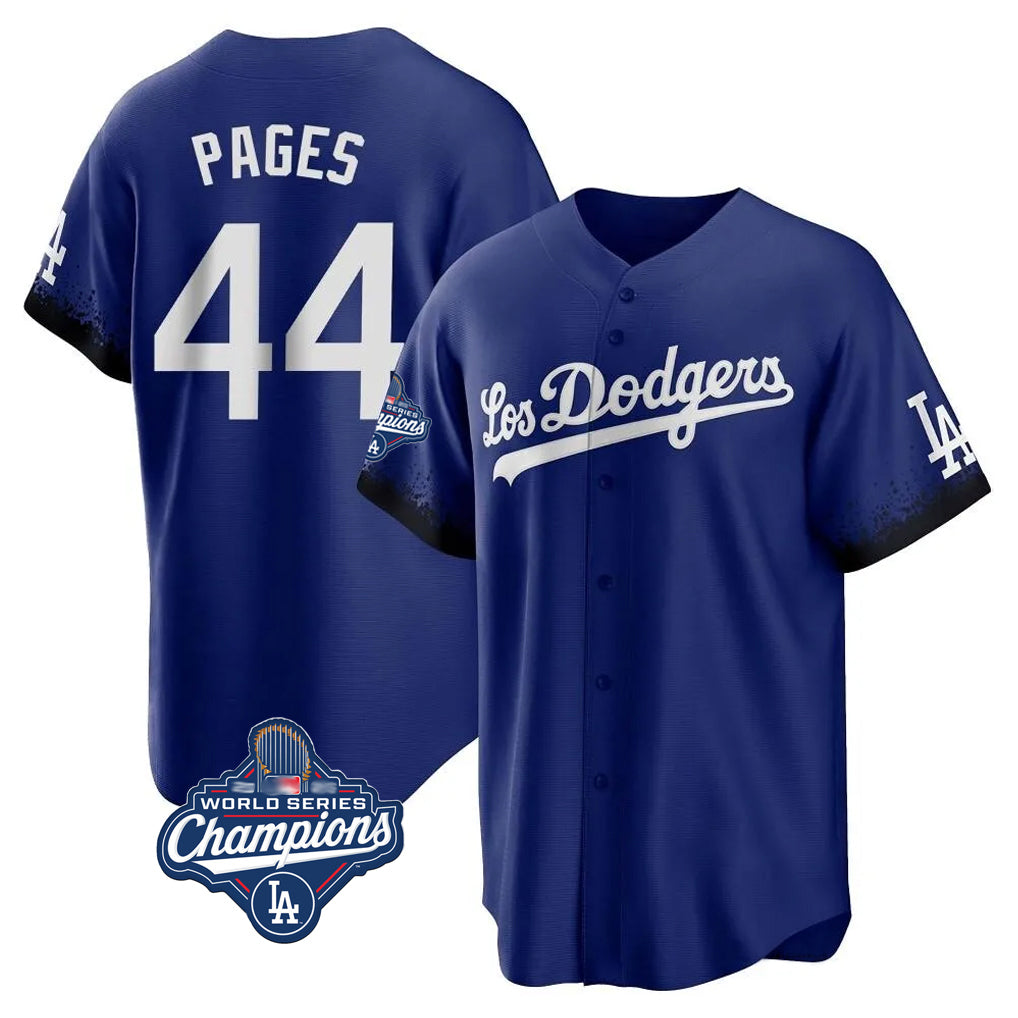 Friene LA.Dodgers #44 Andy Pages Player Royal World Series Meet City Connect Home Game Stitched Jerseys