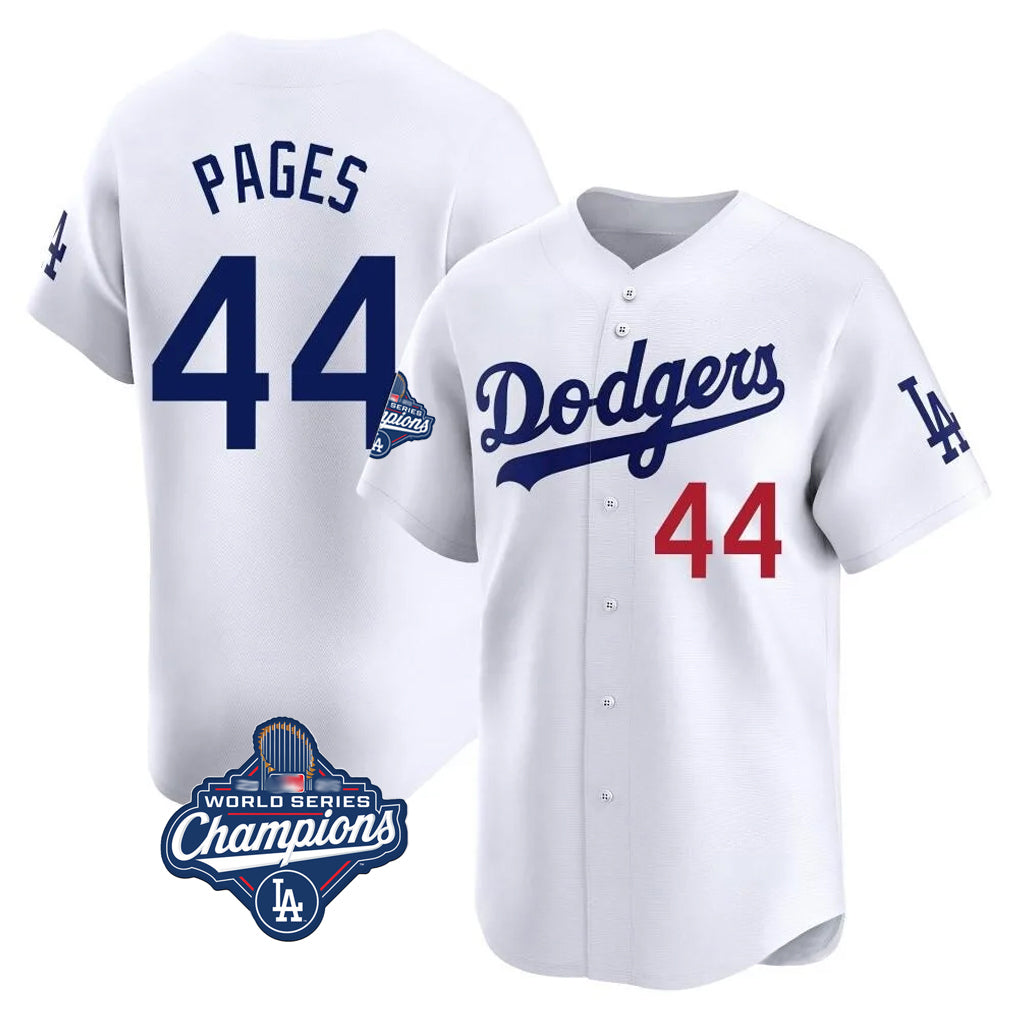 Friene LA.Dodgers #44 Andy Pages Player White World Series Meet Limited Home Stitched Jerseys