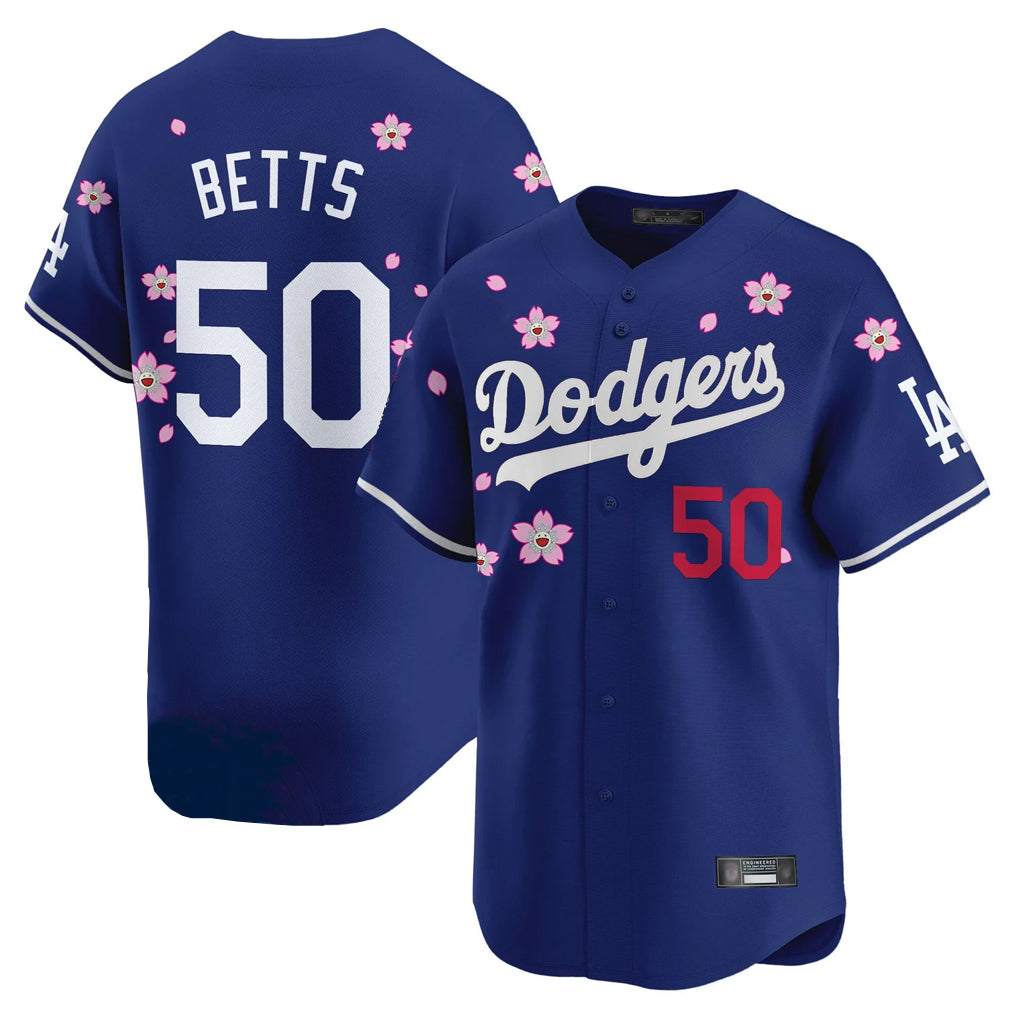 Friene LA.Dodgers #50 Mookie Betts Player Royal Tokyo Series Vapor Premier Limited Stitched Jerseys