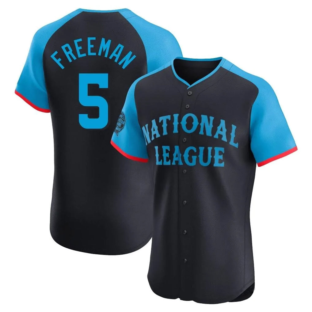 Friene LA.Dodgers #5 Freddie Freeman Player Black National League All-Star Limited Elite Home Stitched Jerseys