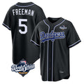 Friene LA.Dodgers #5 Freddie Freeman Player Black World Series Black Carbon Limited Home Stitched Jerseys