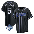 Friene LA.Dodgers #5 Freddie Freeman Player Black World Series Meet Carbon Limited Home Stitched Jerseys
