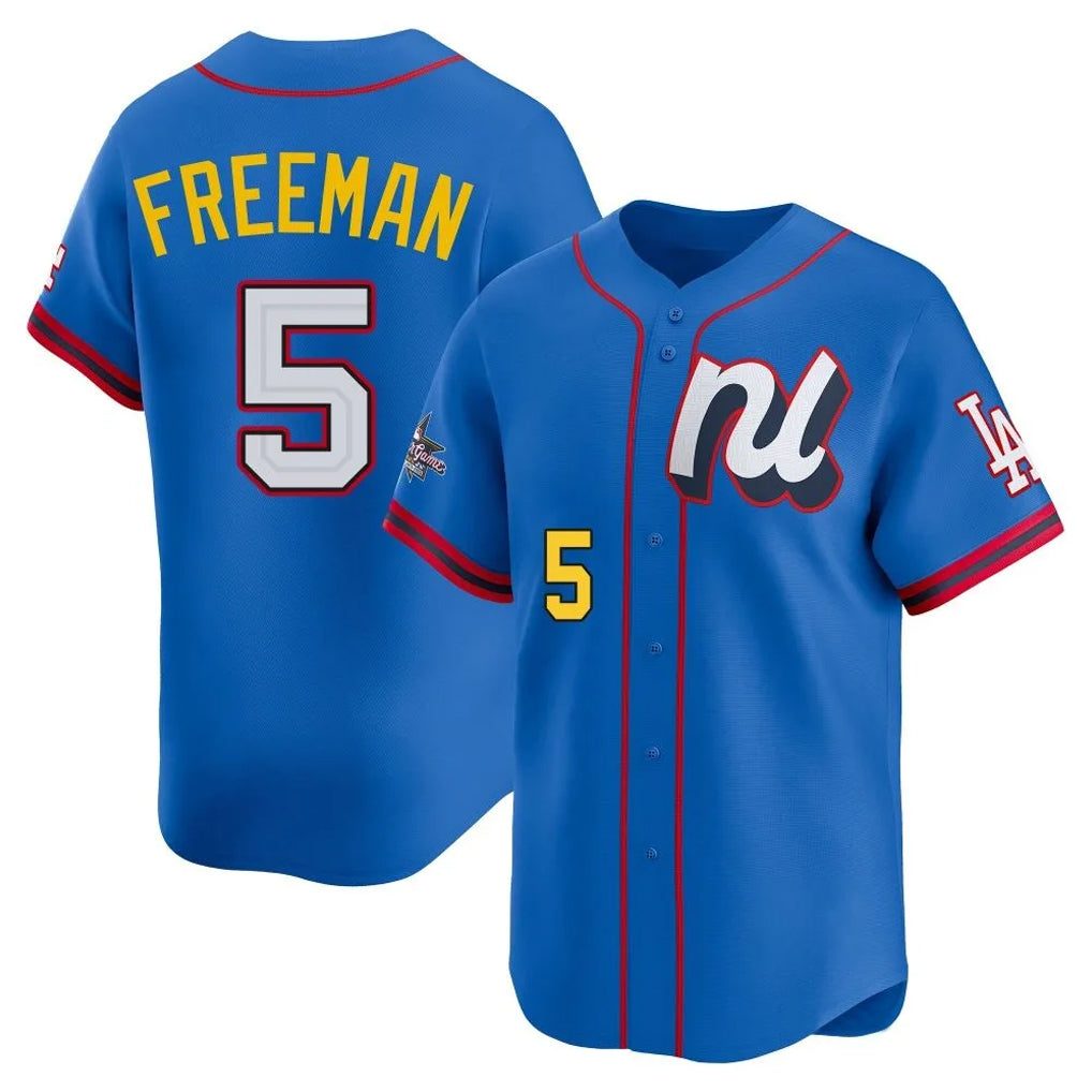 Friene LA.Dodgers #5 Freddie Freeman Player Blue All-Star Limited Home Stitched Jerseys