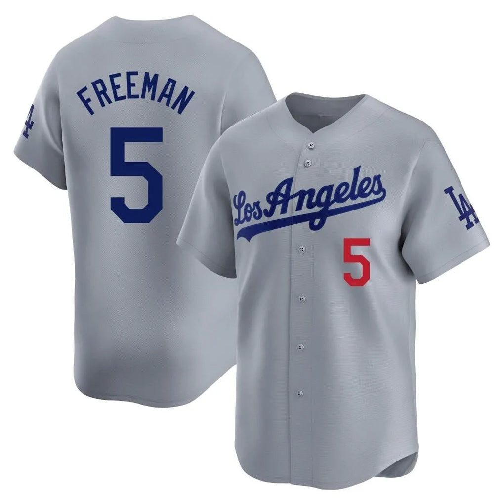 Friene LA.Dodgers #5 Freddie Freeman Player Gray Limited Home Stitched Jerseys