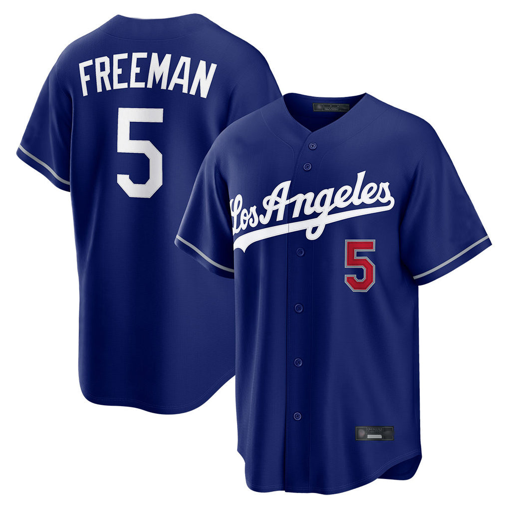 Friene LA.Dodgers #5 Freddie Freeman Player Royal Game Home Stitched Jerseys