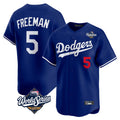 Friene LA.Dodgers #5 Freddie Freeman Player Royal World Series Limited Home Stitched Jerseys