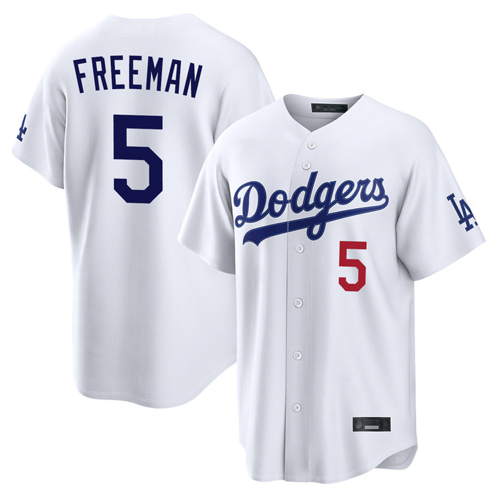 Friene LA.Dodgers #5 Freddie Freeman Player White Home Game Stitched Jerseys