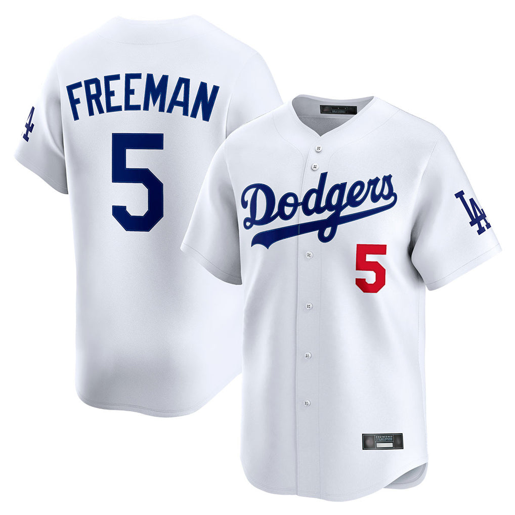 Friene LA.Dodgers #5 Freddie Freeman Player White Limited Home Stitched Jerseys