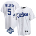 Friene LA.Dodgers #5 Freddie Freeman Player White World Series Meet Game Home Stitched Jerseys