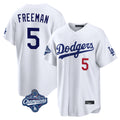 Friene LA.Dodgers #5 Freddie Freeman Player White World Series Meet Home Game Stitched Jerseys