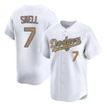 Friene LA.Dodgers #7 Blake Snell Player Gold Collection Limited Home Stitched Jerseys