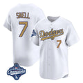 Friene LA.Dodgers #7 Blake Snell Player Gold Collection Limited World Series Meet Home Stitched Jerseys