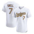 Friene LA.Dodgers #7 Blake Snell Player Gold Limited Elite Home Stitched Jerseys