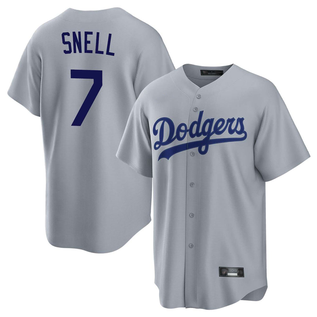 Friene LA.Dodgers #7 Blake Snell Player Gray Game Stitched Jerseys