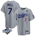 Friene LA.Dodgers #7 Blake Snell Player Gray Game World Series Home Stitched Jerseys