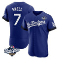 Friene LA.Dodgers #7 Blake Snell Player Royal City Connect Elite World Series Home Stitched Jerseys