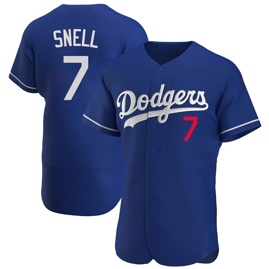 Friene LA.Dodgers #7 Blake Snell Player Royal Limited Elite Home Stitched Jerseys
