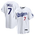 Friene LA.Dodgers #7 Blake Snell Player White Game Home Stitched Jerseys