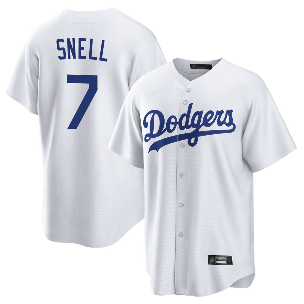 Friene LA.Dodgers #7 Blake Snell Player White Game Stitched Jerseys