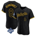 Friene LA.Dodgers #8 Enrique Hern¨¢ndez Player Black World Series Meet Snake Skin City Limited Elite Home Stitched Jerseys