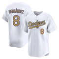 Friene LA.Dodgers #8 Enrique Hern¨¢ndez Player Gold Collection Limited Home Stitched Jerseys