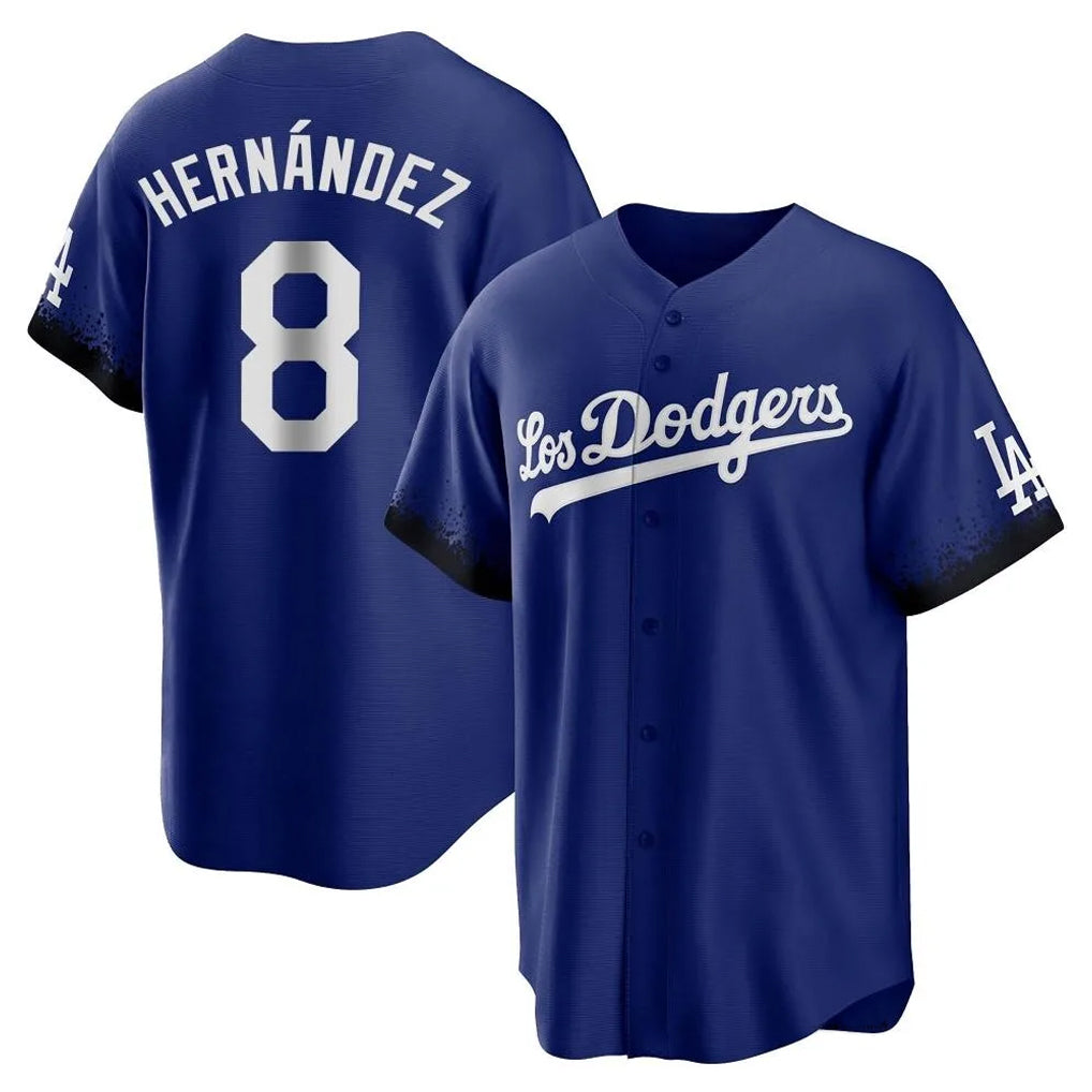 Friene LA.Dodgers #8 Enrique Hern¨¢ndez Player Royal City Connect Home Game Stitched Jerseys