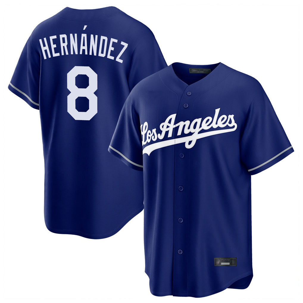 Friene LA.Dodgers #8 Enrique Hern¨¢ndez Player Royal Game Stitched Jerseys