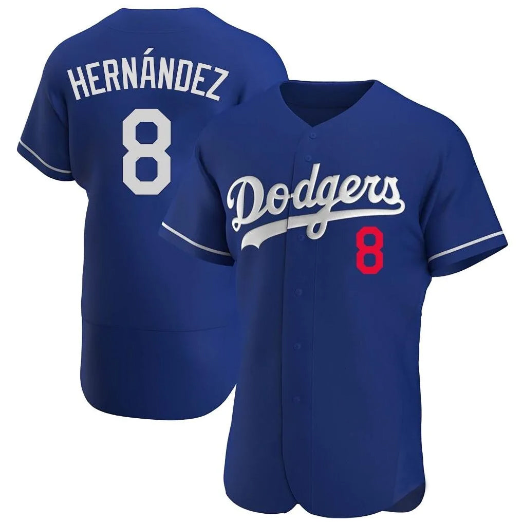 Friene LA.Dodgers #8 Enrique Hern¨¢ndez Player Royal Limited Elite Home Stitched Jerseys