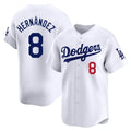 Friene LA.Dodgers #8 Enrique Hern¨¢ndez Player White Limited Home Stitched Jerseys