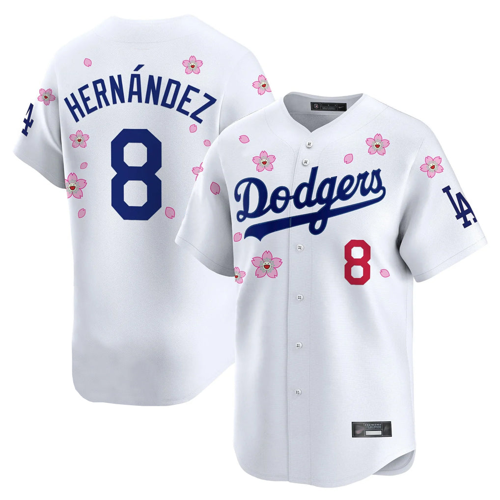 Friene LA.Dodgers #8 Enrique Hern¨¢ndez Player White Tokyo Series Vapor Premier Limited Stitched Jerseys