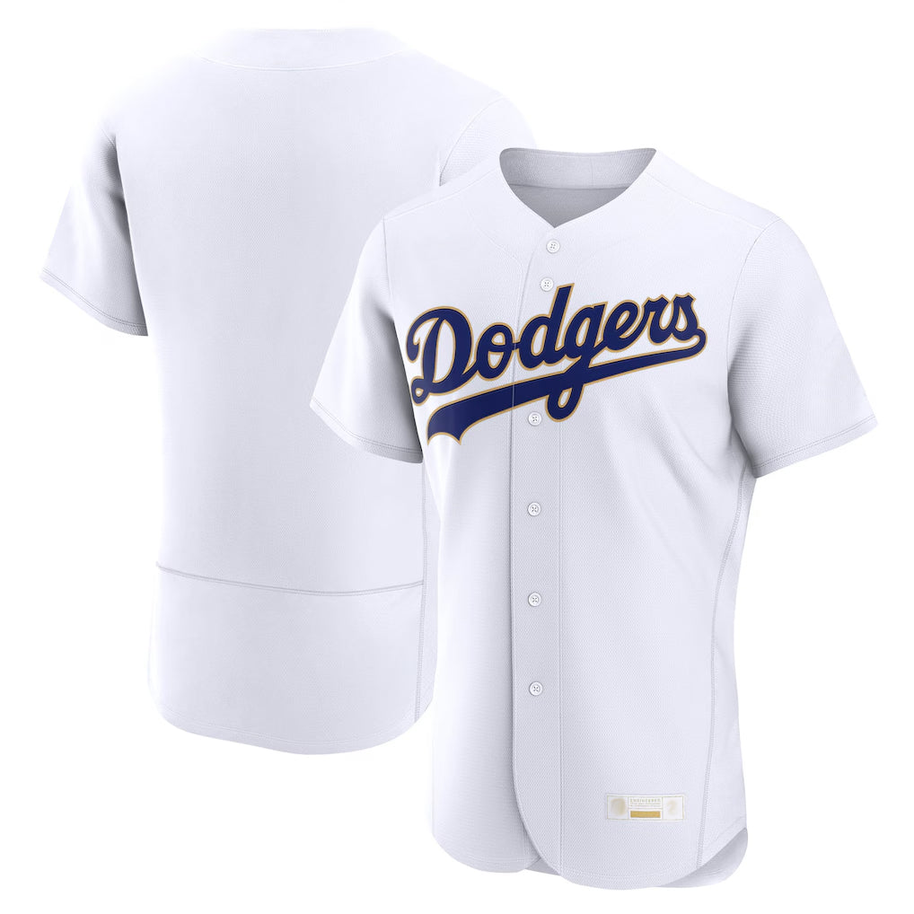 Friene LA.Dodgers ## Dodgers Blank Player Gold White 2026 Collection Stadium Limited Elite Stitched Jerseys