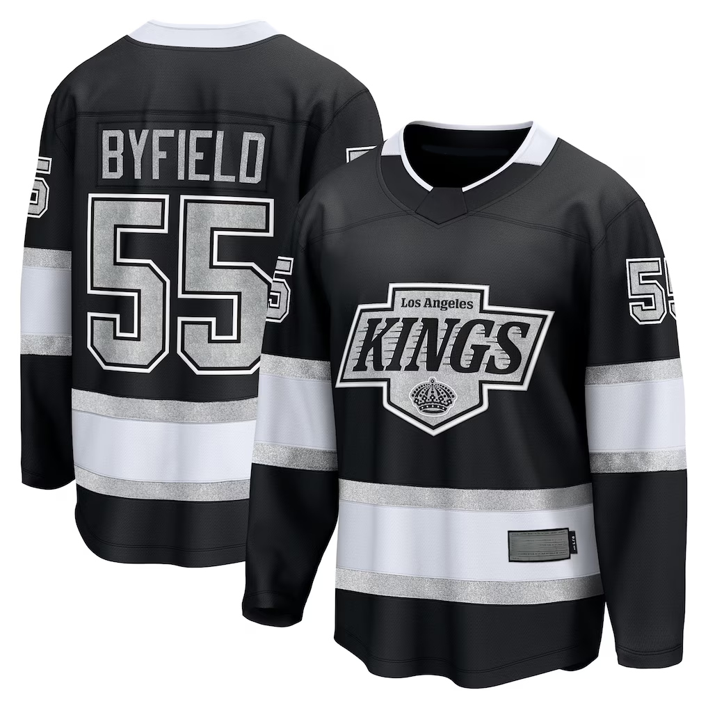 Friene LA.Kings #55 Quinton Byfield Black Home Breakaway Jerseys