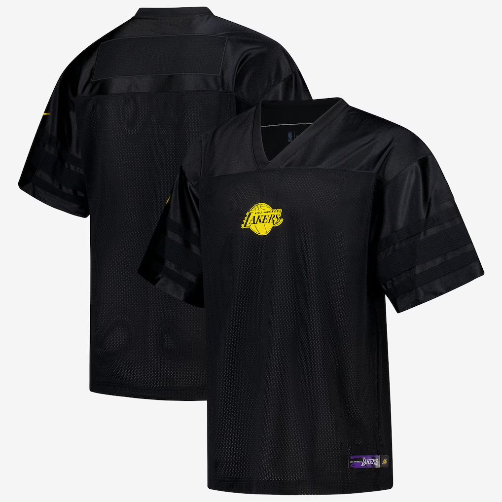 Friene LA.Lakers Black Courtside Football Stitched Jerseys