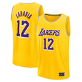 Friene LA.Lakers #12 Jake LaRavia Gold Fast Break Replica Stitched Jerseys - Icon Edition