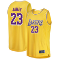 Friene LA.Lakers #23 LeBron James Gold Big & Tall Fast Break Player Stitched Jerseys - Icon Edition