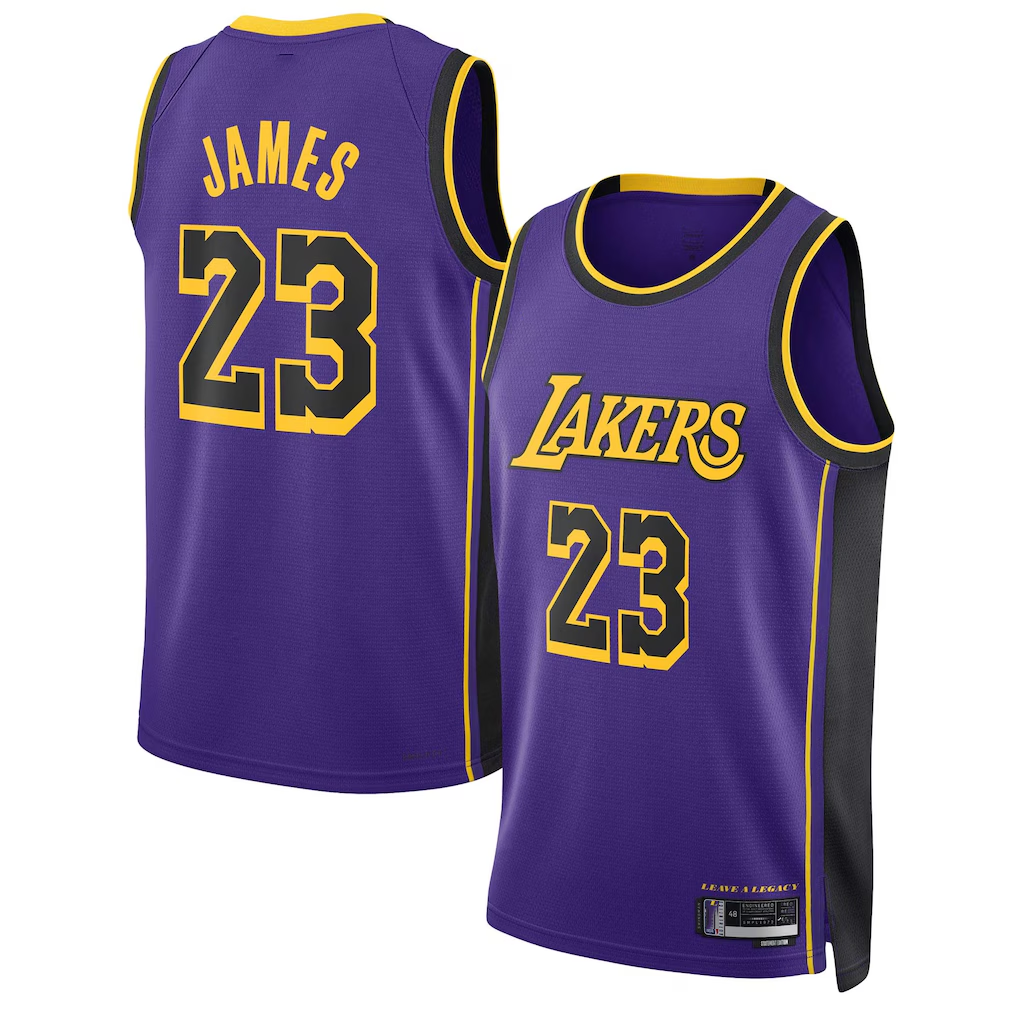 Friene LA.Lakers #23 Lebron James Statement Edition Swingman Stitched Jerseys