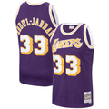 Friene LA.Lakers #33 Kareem Abdul-Jabbar Mitchell & Ness Purple Hardwood Classics Swingman Jerseys