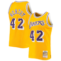 Friene LA.Lakers #42 James Worthy Mitchell & Ness Gold 198485 Hardwood Classics Swingman Stitched Jerseys