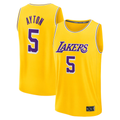 Friene LA.Lakers #5 Deandre Ayton Gold Fast Break Replica Player Stitched Jerseys - Icon Edition