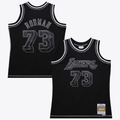 Friene LA.Lakers #73 Dennis Rodman Black Mitchell & Ness 1998 Contrast 2K Swingman Stitched Jerseys