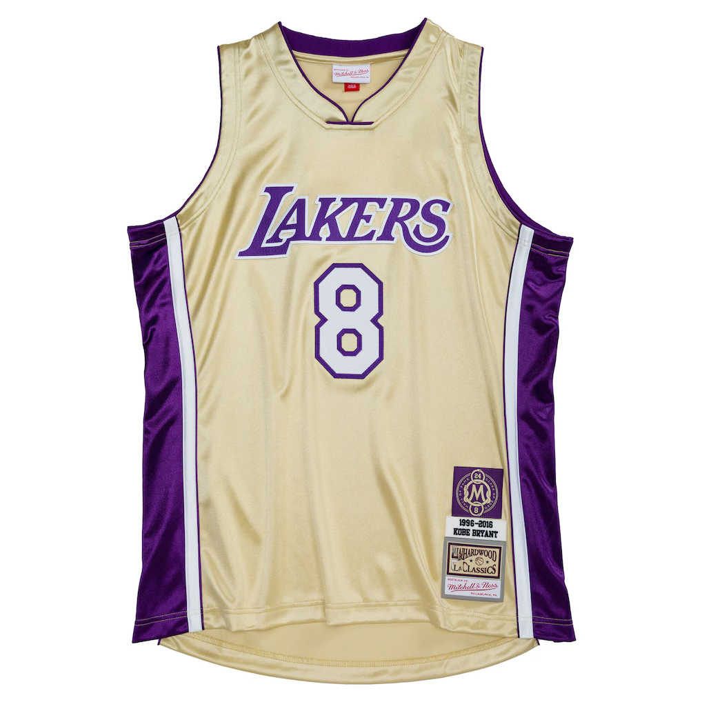 Friene LA.Lakers #8 Kobe Bryant Mitchell & Ness Gold Hall of Fame Class of 2020 #8 Authentic Stitched Jerseys