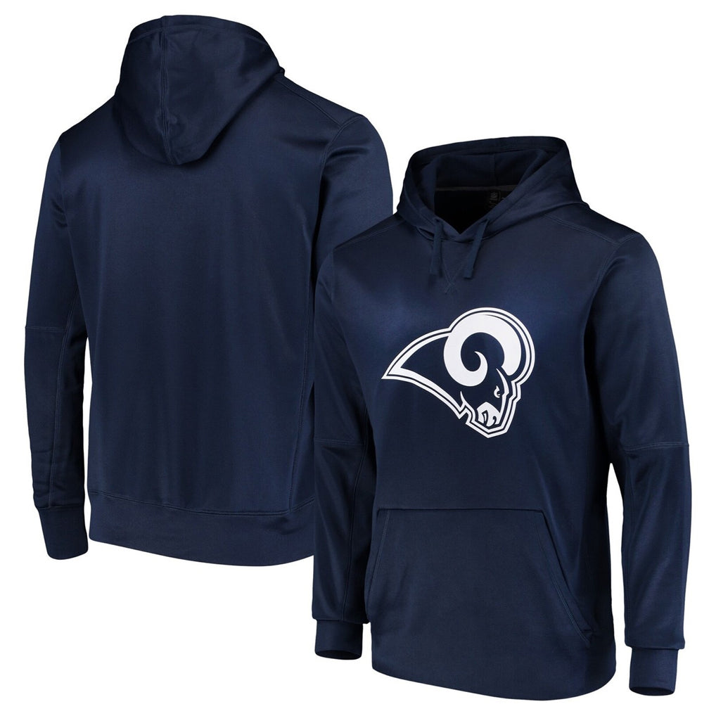 Friene LA.Rams Navy Pullover Hoodie Limited Game Blank Player Stitched Jerseys