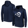 Friene LA.Rams Navy Pullover Hoodie Limited Game Blank Player Stitched Jerseys