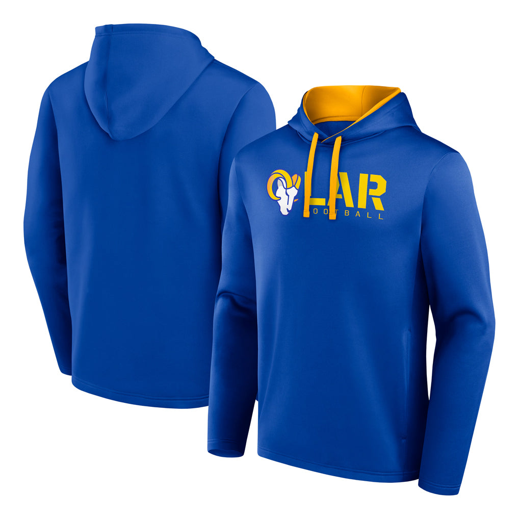 Friene LA.Rams Royal Pullover Hoodie Limited Game Blank Player Stitched Jerseys
