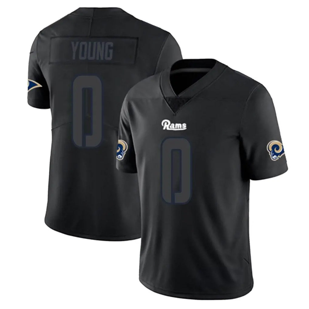 Friene LA.Rams #0 Byron Young Player Black Impact Limited Home Game Stitched Jerseys