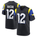 Friene LA.Rams #12 Puka Nacua Player Midnight Blue Rivalries Collection Game Stitched Jerseys